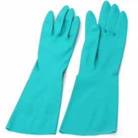 Zelené nitrilové rukavice